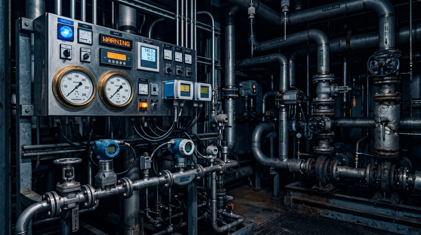 Industrial process control instruments and valves